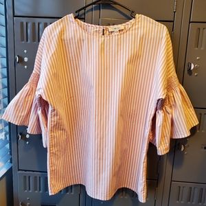 COMO BLU striped cotton blouse